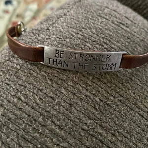 Inspirational Bracelet  Engraved Leather NEW